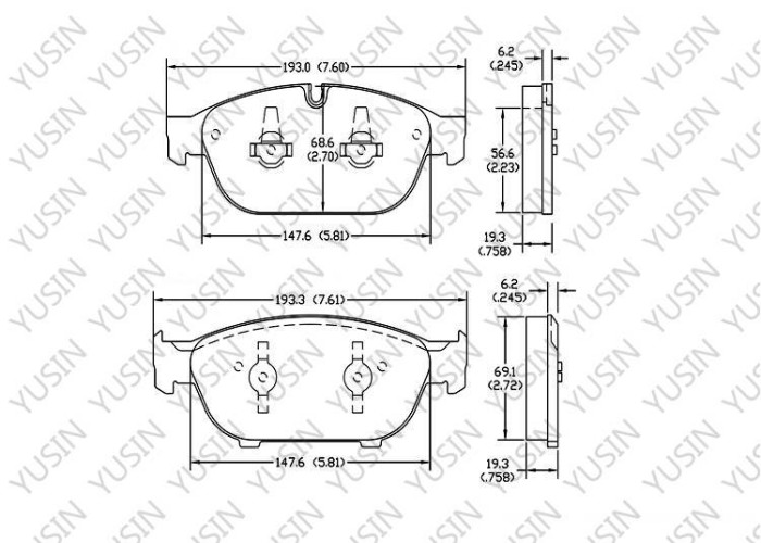 Brake pad for Audi A4L