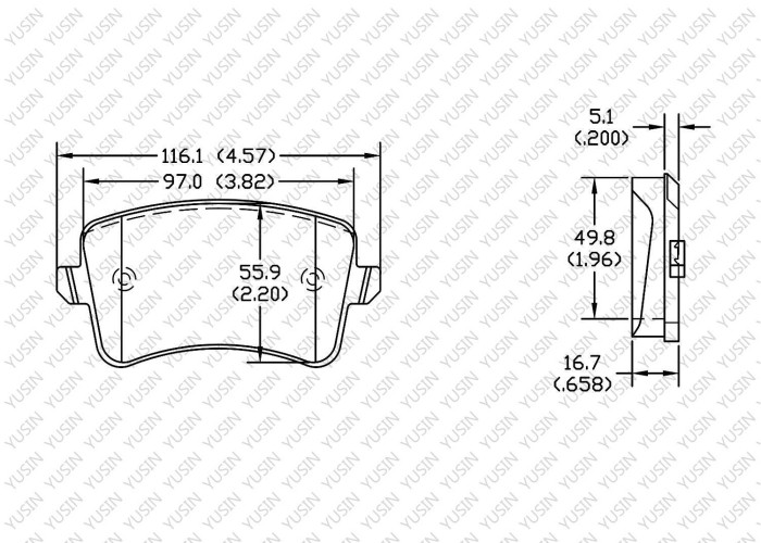 Brake pad for Audi A5/Q5