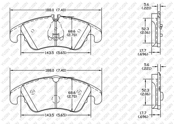 Brake pad for Audi A6L