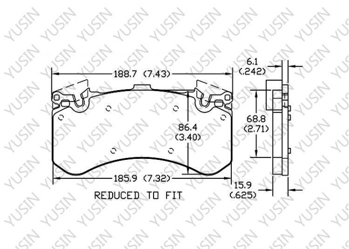 Brake pad for Audi S7