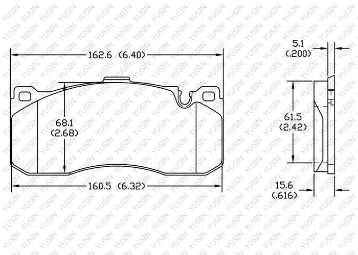 Brake pad for BMW 118I