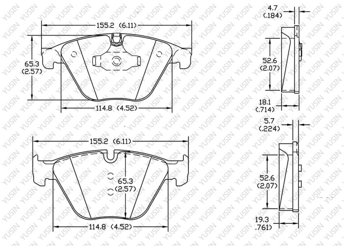 Brake pad for BMW 325i