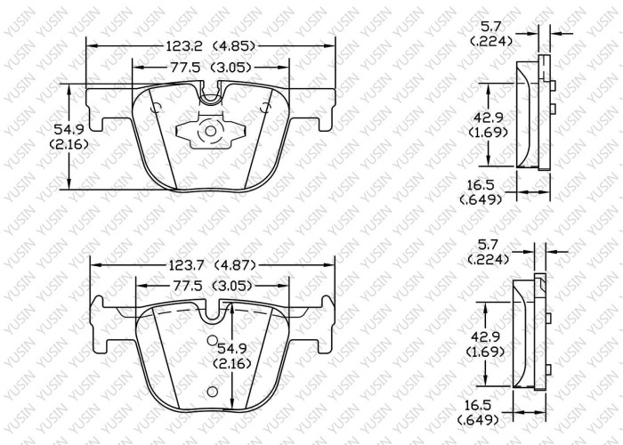 Brake pad for BMW 335i D1610-8823