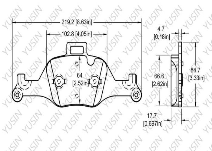 Brake pad for BMW 530i