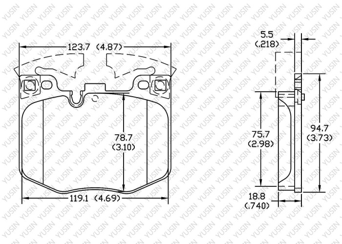 Brake pad for BMW 740i