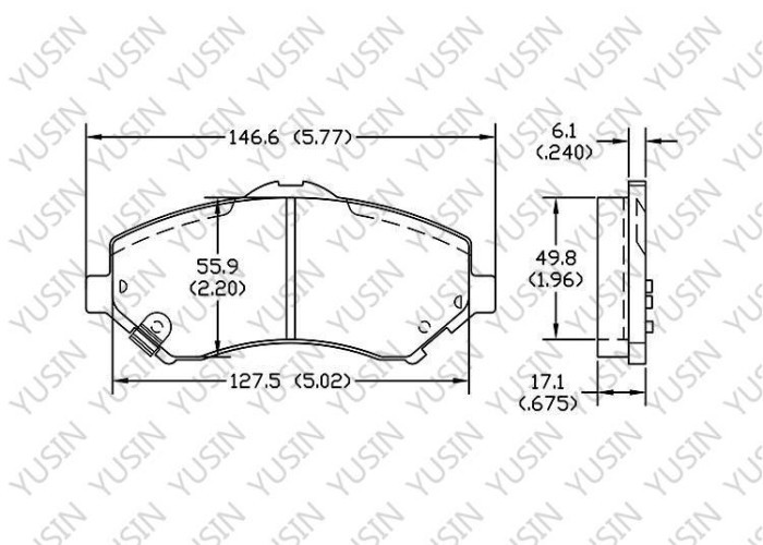 Brake pad for BMW E60-523i