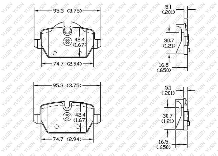 Brake pad for BMW E81