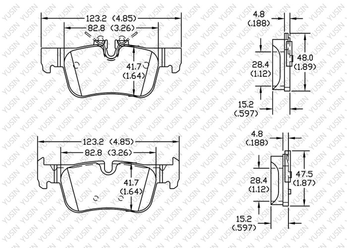 Brake pad for BMW i3