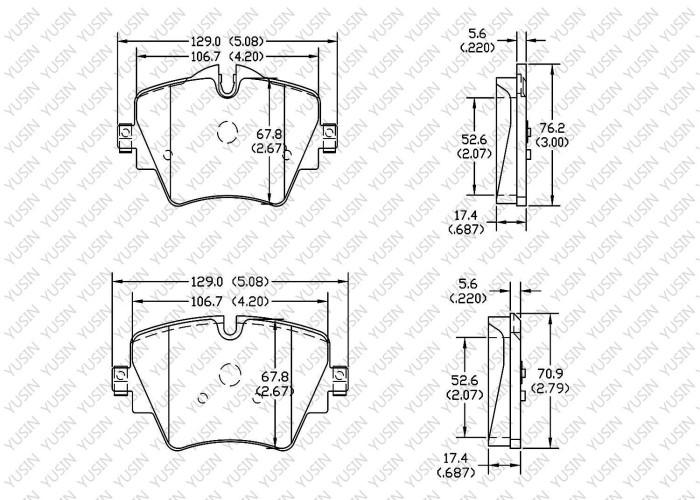 Brake pad for BMW X1