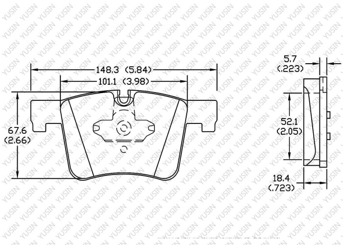 Brake pad for BMW X4