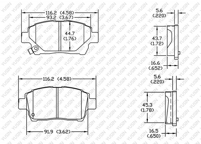 Brake pad for BYD F3/F3R