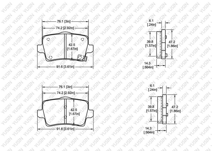 Brake pad for CHANGAN CS15