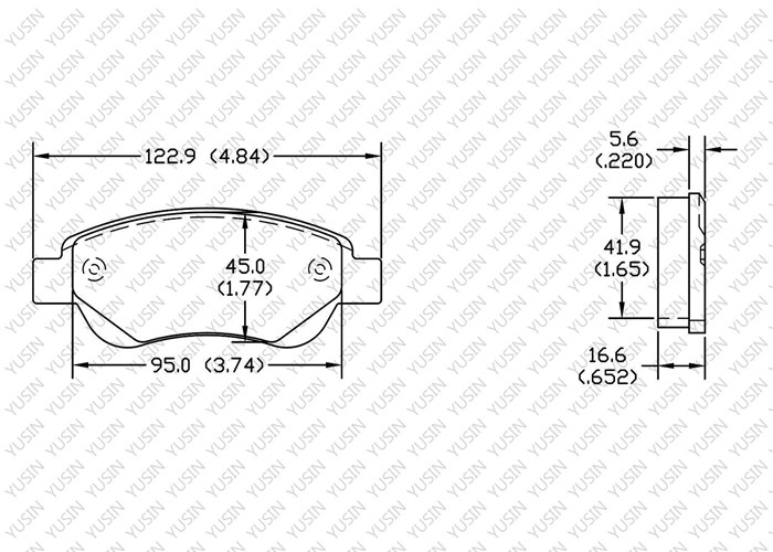 Brake pad for Citroen C1