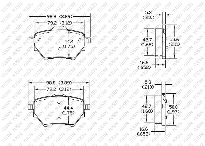 Brake pad for Citroen C6