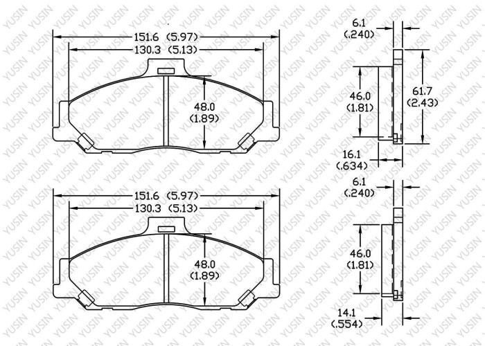 Brake pad for Ford Ranger