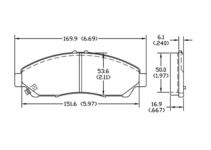 D1772-9001 Brake pad for Honda Acura ZDX