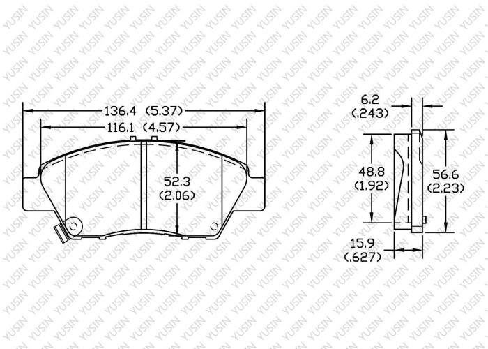 Brake pad for Honda INSIGHT