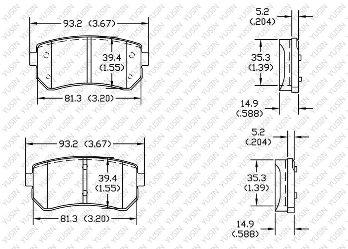 Brake pad for Hyundai ACCENT