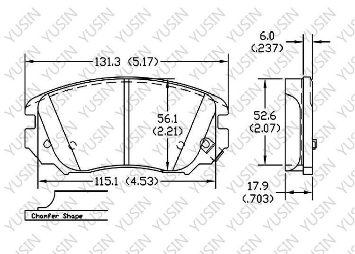 Brake pad for Hyundai MOINCA