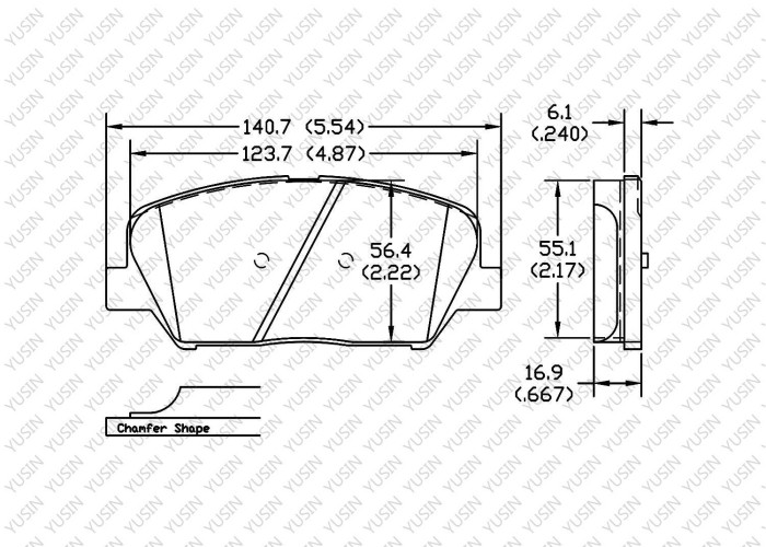 Brake pad for Hyundai ROHENS-Coupe