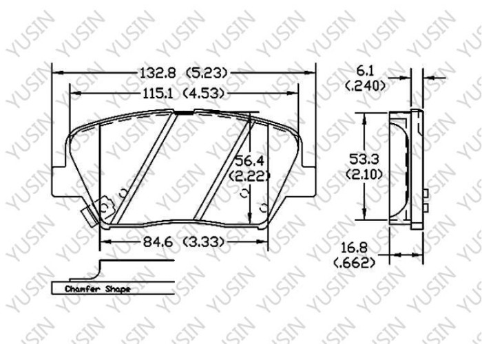 Brake pad for Hyundai Santa Fe Sport D1432-8549