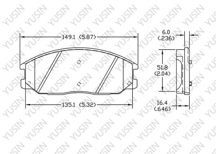 Brake pad for Hyundai santafe