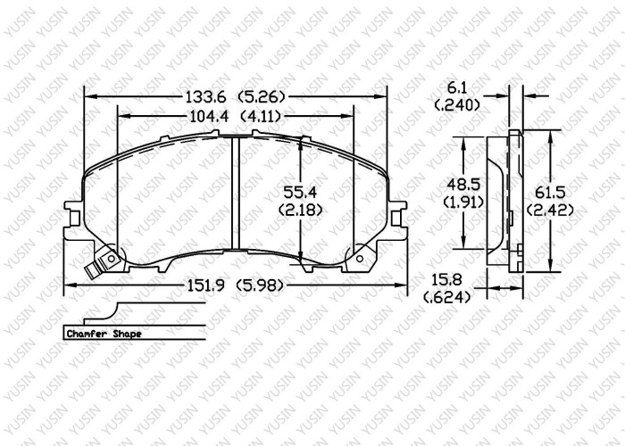 Brake pad for Infiniti Q50