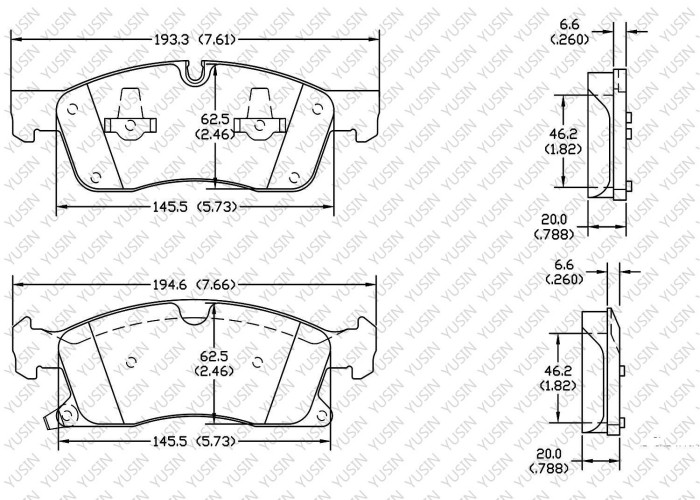 Brake pad for Jeep Grand Cherokee BRY Heavy Duty