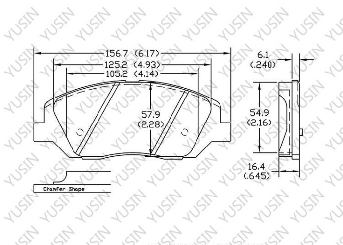 Brake pad for Kia borrego