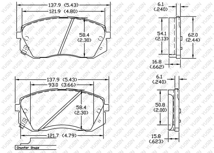 Brake pad for Kia carens