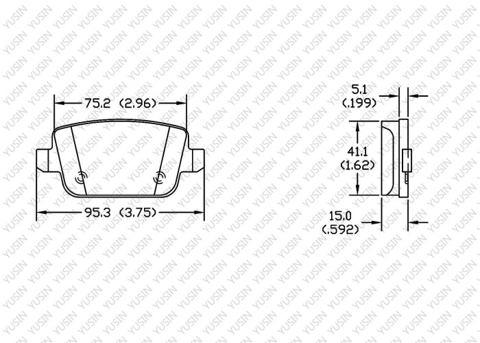 Brake pad for Land Rover Freelander 2