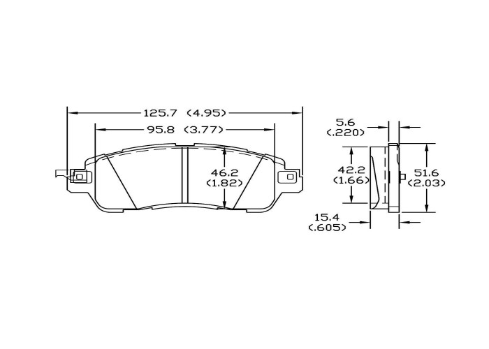 Brake pad for Mazda 2