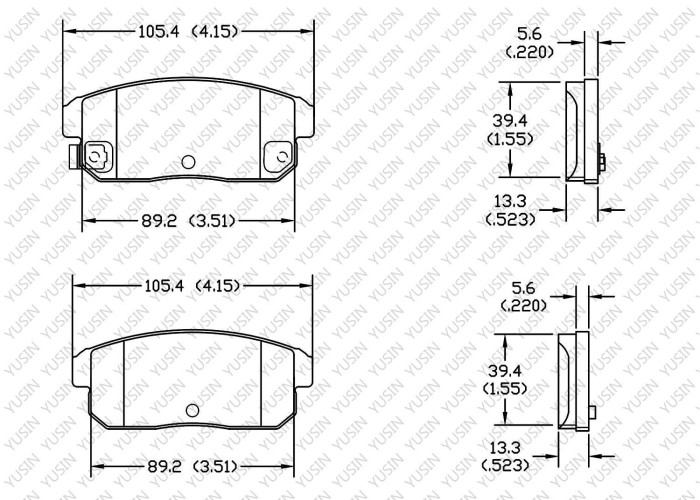 Brake pad for Mazda RX-8