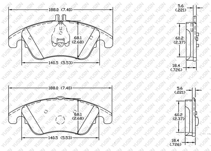 Brake pad for Mercedes Benz C250