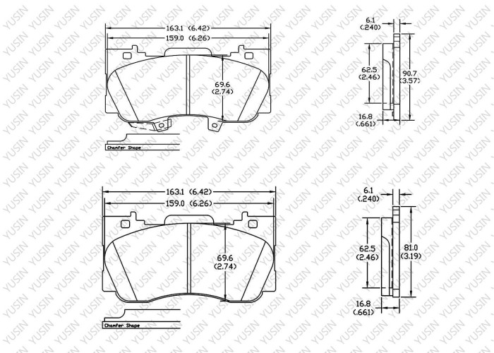 Brake pad for Mercedes Benz C300