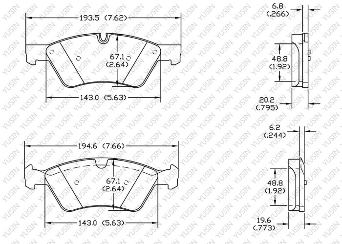 Brake pad for Mercedes Benz GL-CLASS