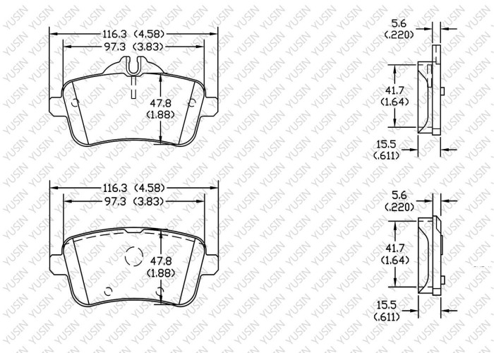 Brake pad for MERCEDES-BENZ GL350