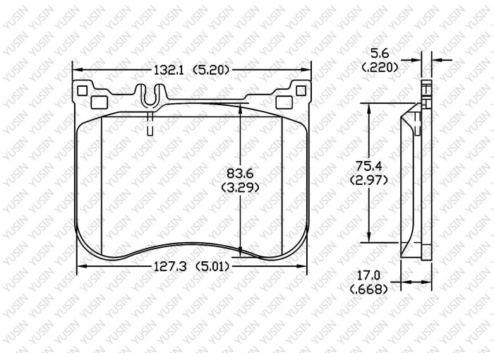 Brake pad for Mercedes Benz SL D1688-8915