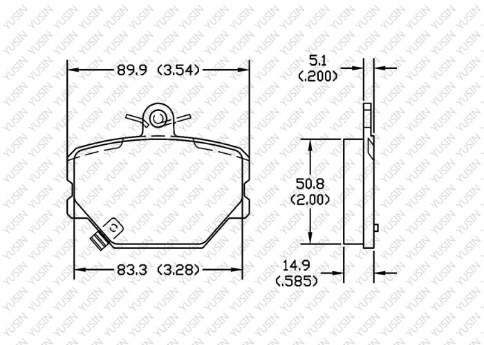 Brake pad for Mercedes Benz SMART