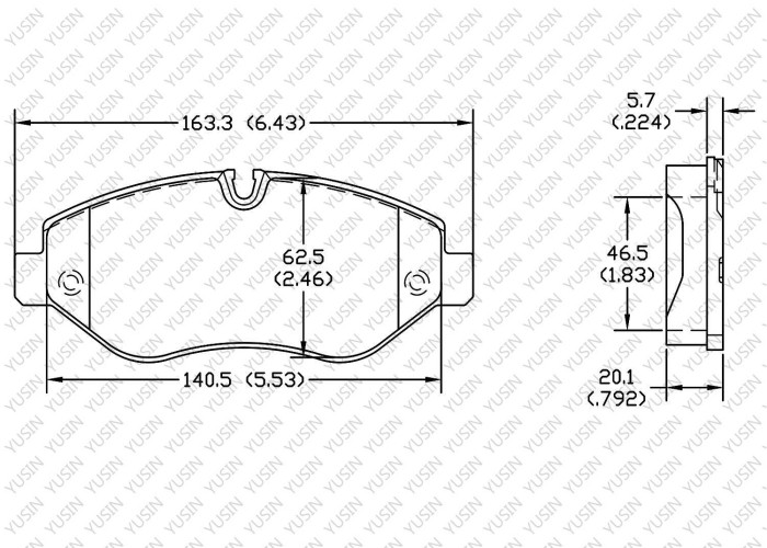 Brake pad for Mercedes Benz Sprinter 3-t Box