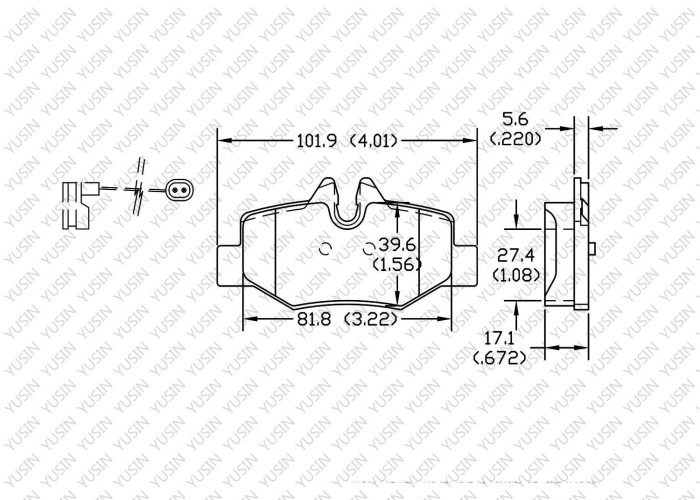 Brake pad for Mercedes Benz Vito