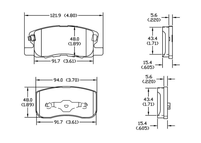 Brake pad for Mitsubishi Colt