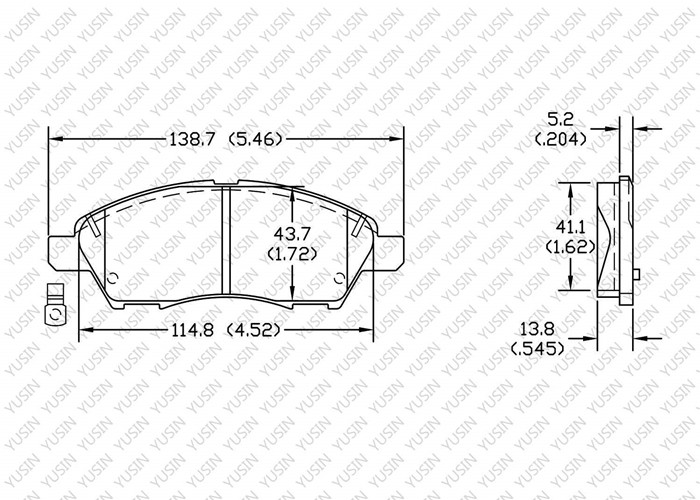 Brake pad for Nissan Tiida