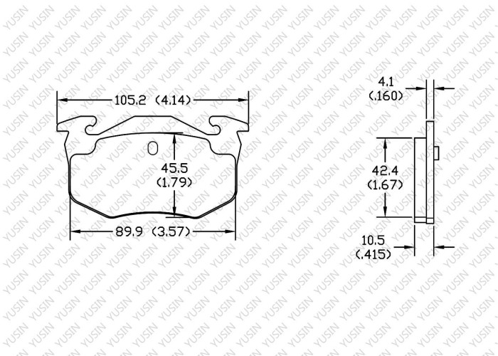 Brake pad for PEUGEOT 206