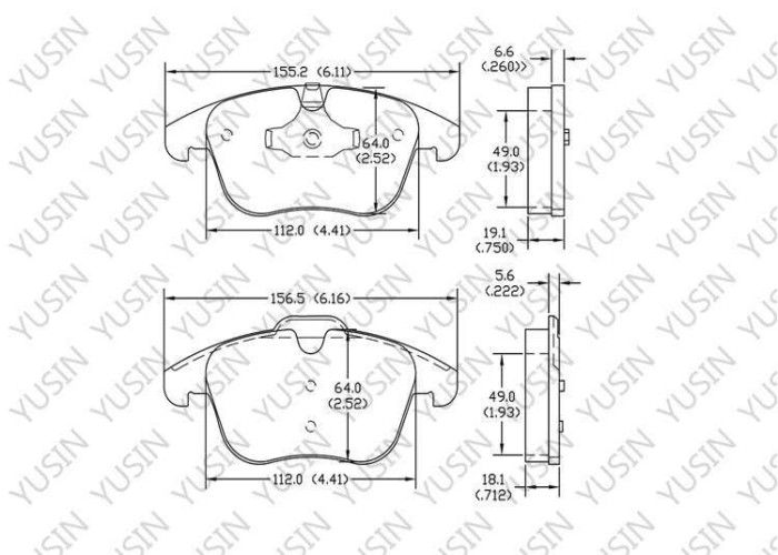 Brake pad for PEUGEOT 3008