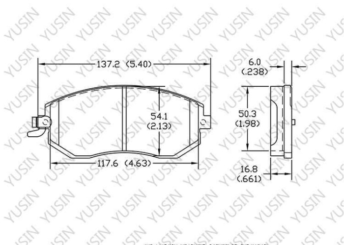 Brake pad for SUBARU BRZ D1539-7880