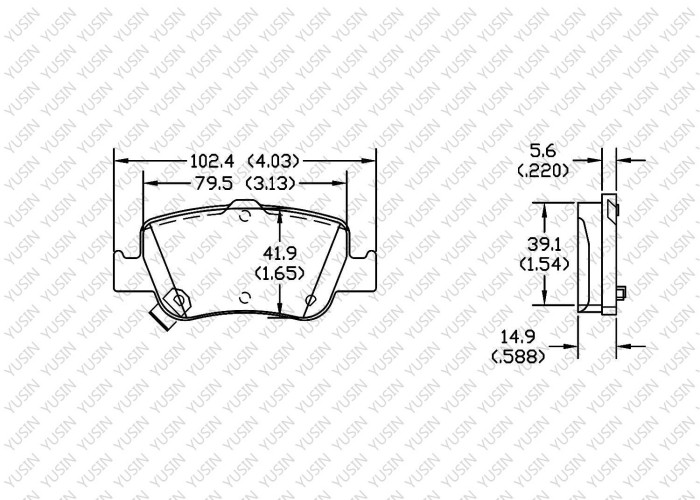 Brake pad for Toyota Auris