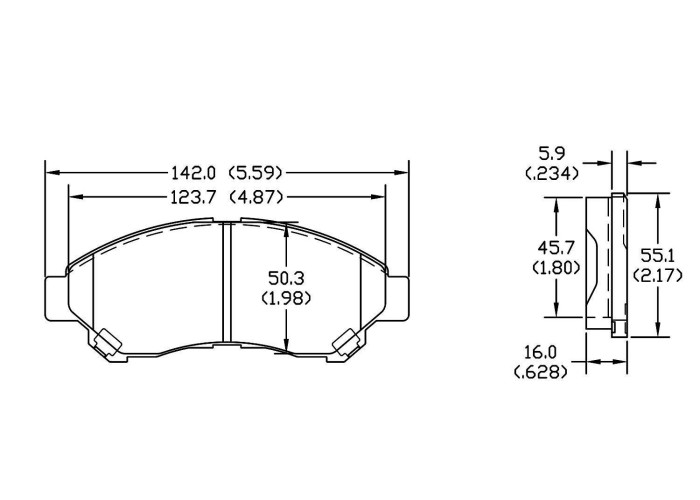 Brake pad for Toyota DAIHATSU Grandmax D1725-8947