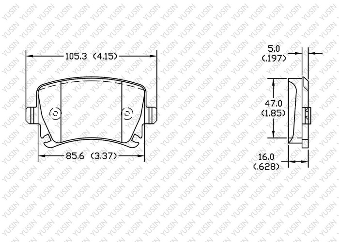 Brake pad for Volkswagen ＣＣ