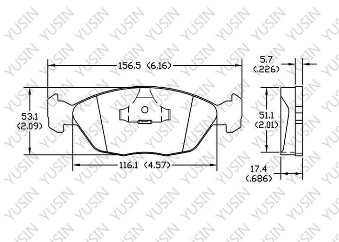 Brake pad for Volkswagen SANTANA D1660-8887